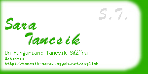 sara tancsik business card